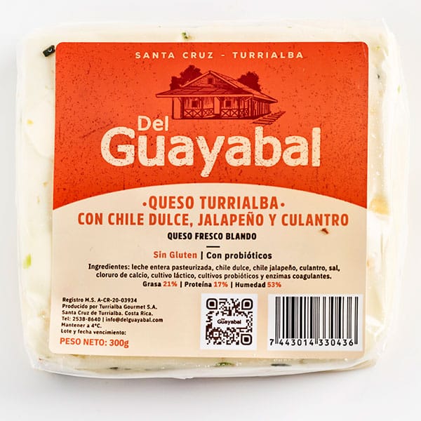 Queso Turrialba con Chile Dulce, Jalapeño y Culantro de Quesos Del Guayabal