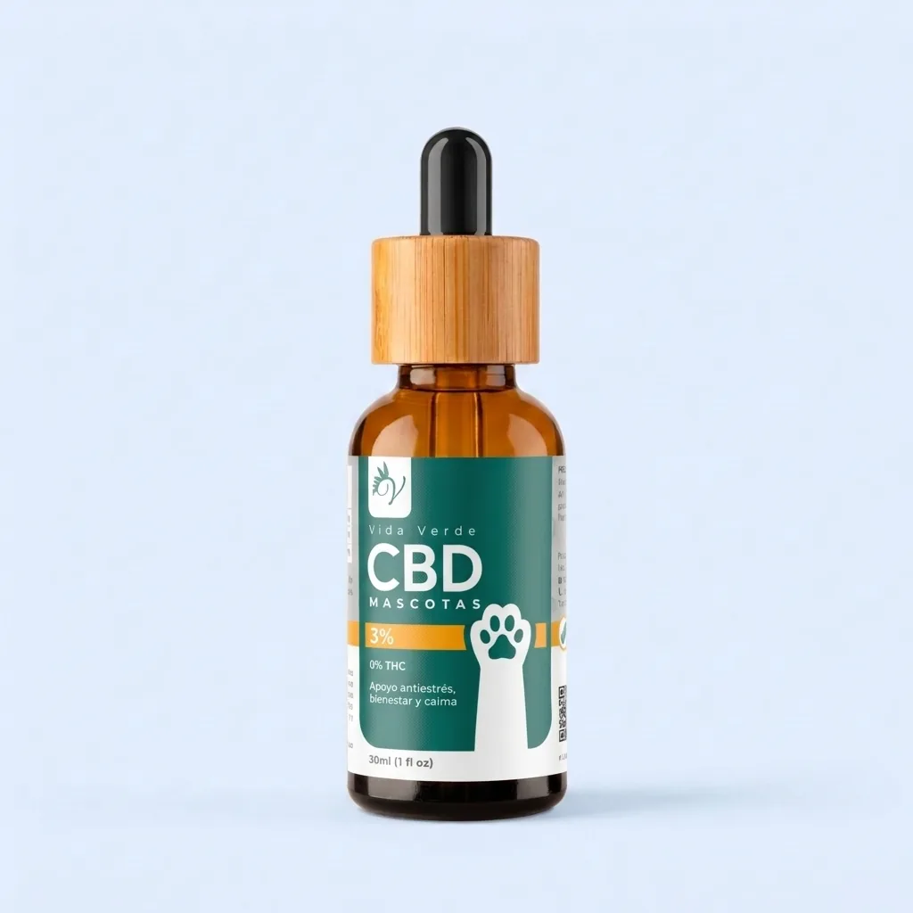 Aceite de CBD para mascotas · Imagen generada