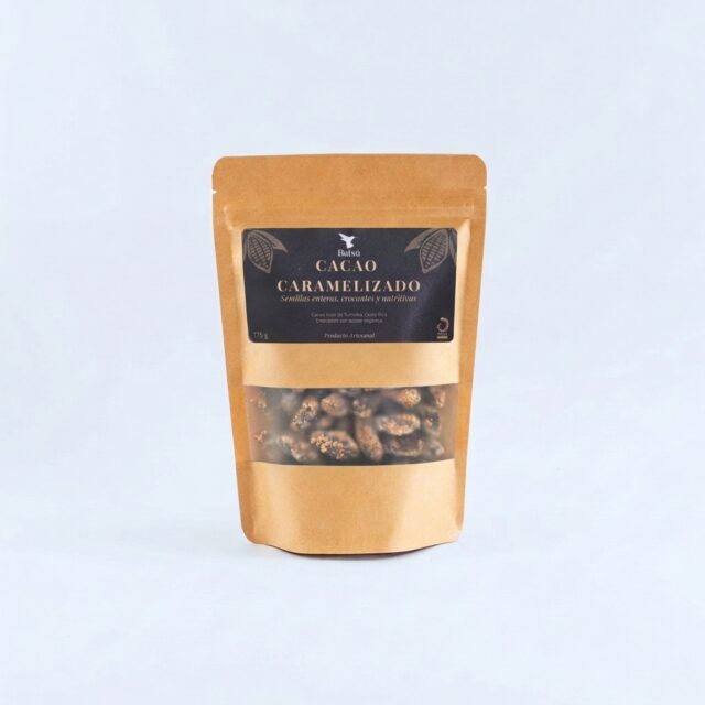 Bolsa de cacao caramelizado Batsú de 175 g.