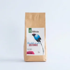 Chocolate en polvo sostenible · Imagen generada