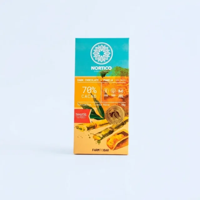 Chocolate 70% Cacao con panela · Imagen generada